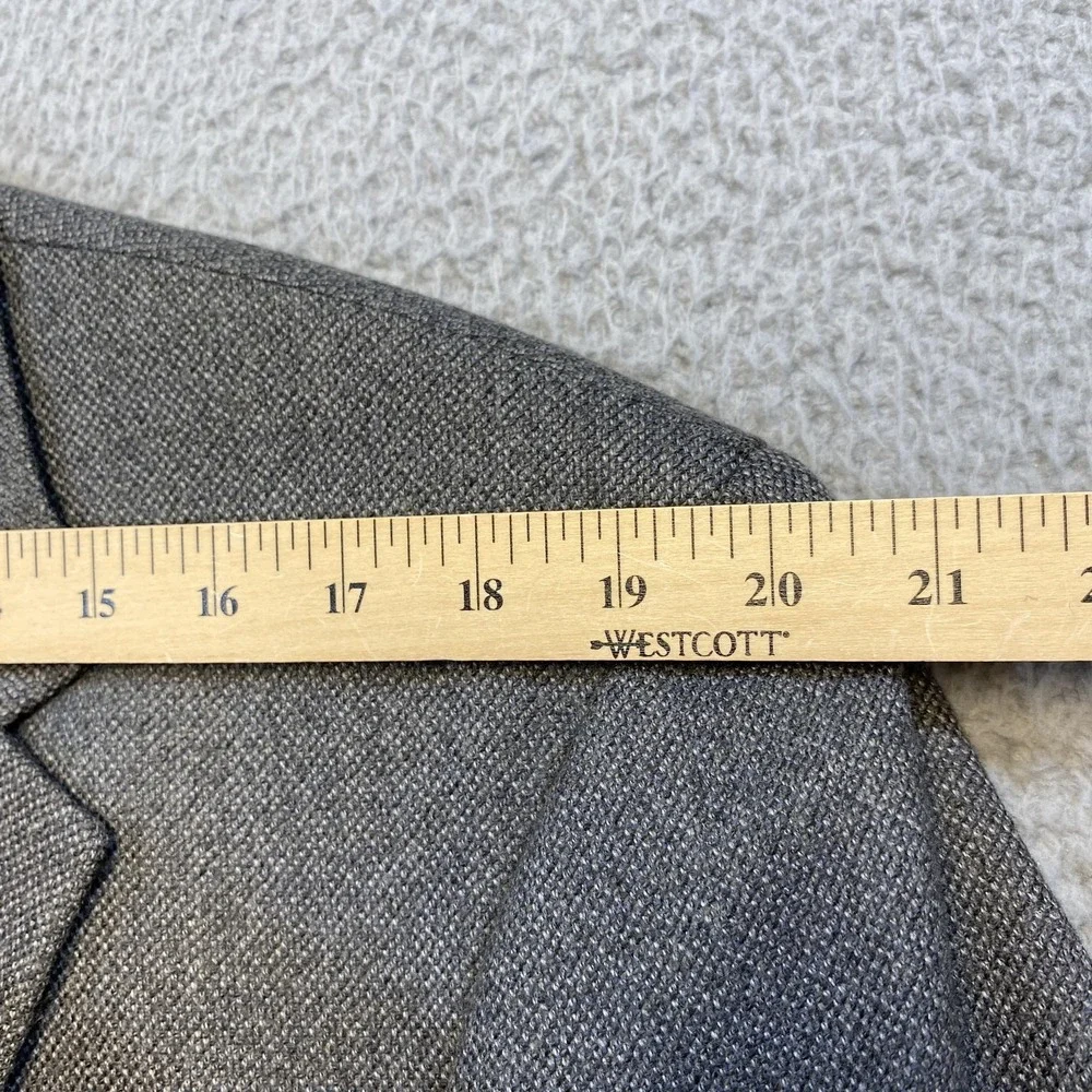 Oscar‎ De La Renta Blazer Mens 43R Gray Lambswool Cashmere Sport Coat Two Button